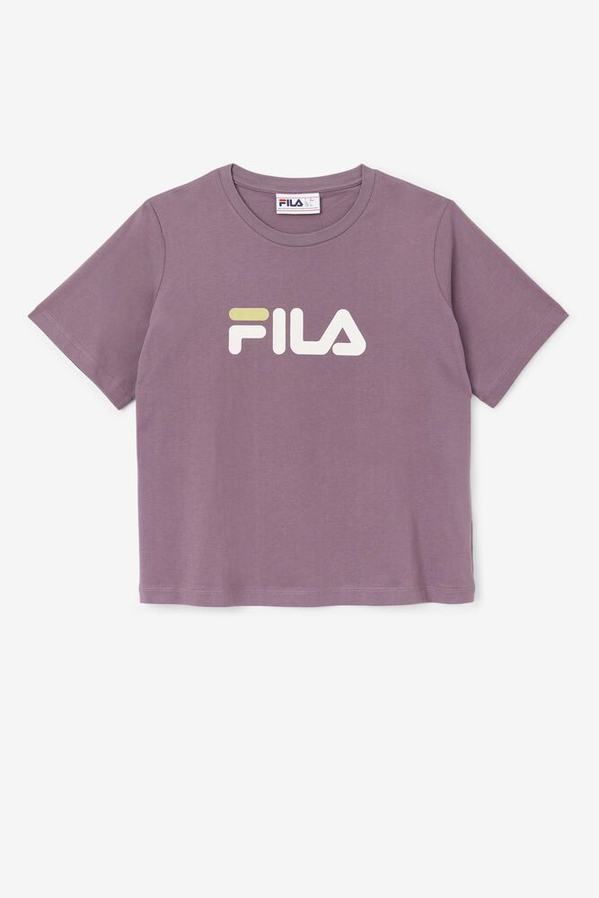 Fila Thea Purple T-Shirt Womens - NZ 26153-TKLY